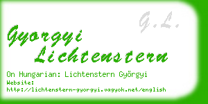 gyorgyi lichtenstern business card