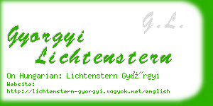 gyorgyi lichtenstern business card